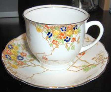 Summer Blossom Footed Cup & Saucer Set