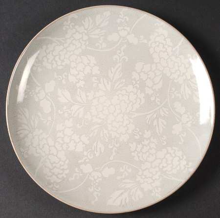 Floral Taupe Salad Plate