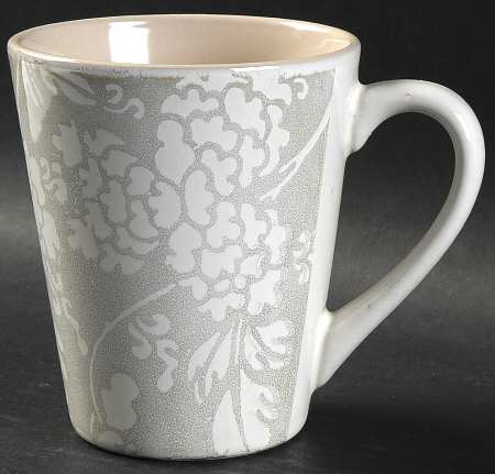 Floral Taupe Mug