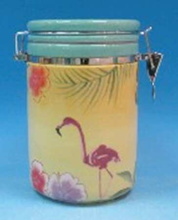 Flamenco Large Canister with Hinged Lid