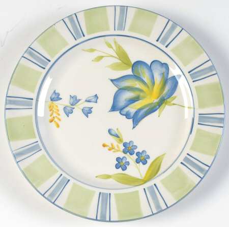 Blue Flower Salad/Dessert Plate