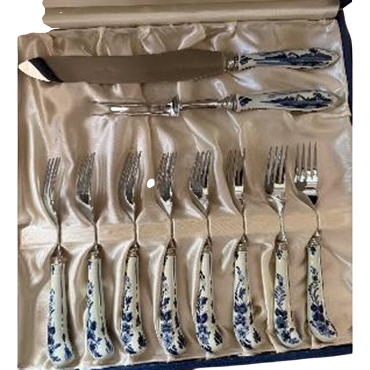 Delft Blue Carving Knife with Stainless Blade