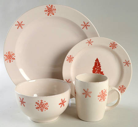 Birchwood Holiday 4 Piece Place Setting