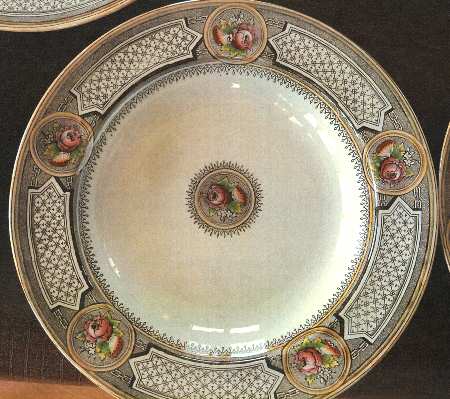 Milan Brown Multicolored Luncheon Plate
