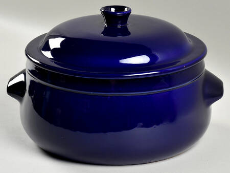 Cobalt Blue 4 Quart Round Covered Casserole
