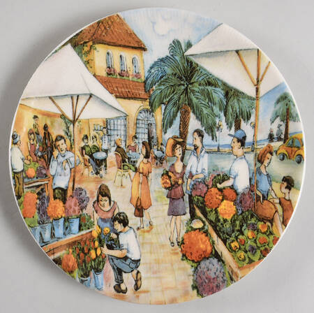 Market Scenes Salad Plate