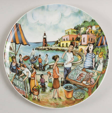 Market Scenes Dinner Plate