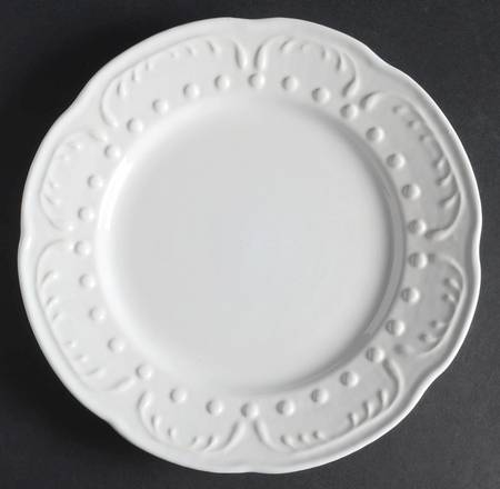 Candice Collection White Salad Plate
