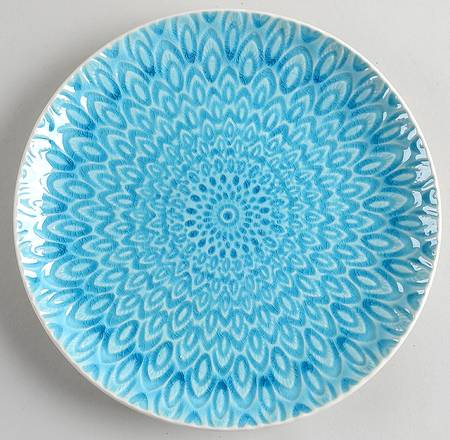 Peacock Turquoise Salad Plate
