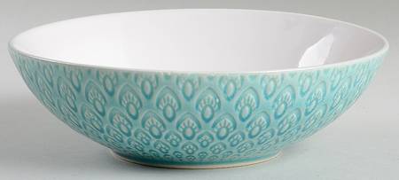 Peacock Turquoise Soup/Cereal Bowl