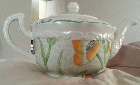 Chintz (Green) Teapot & Lid
