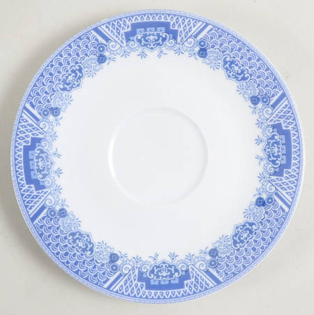 Chinese Garden Blue Saucer