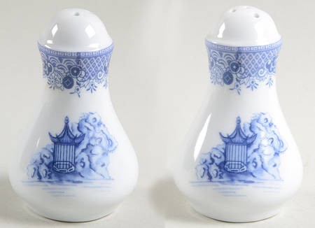 Chinese Garden Blue Salt & Pepper Set
