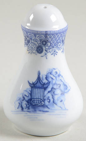 Chinese Garden Blue Salt Shaker