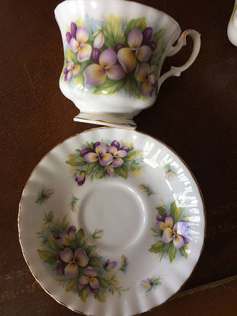 Remembrance Series Footed Cup & Saucer Set