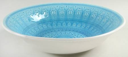 Fez Turquoise 12" Round Serving Bowl