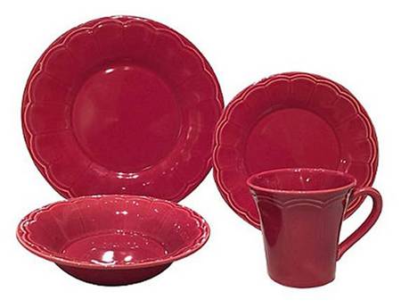 Naperon Burgundy by Euro Ceramica