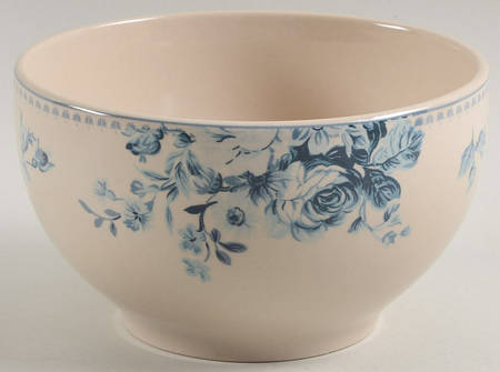 Traditional Blue Rose Soup/Cereal Bowl