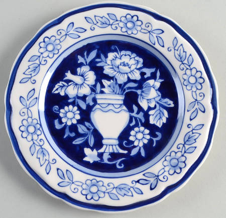 Blue Garden Salad Plate