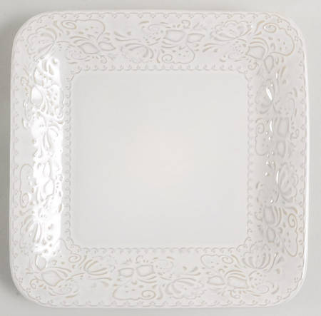 Lotus Ivory Square Salad Plate