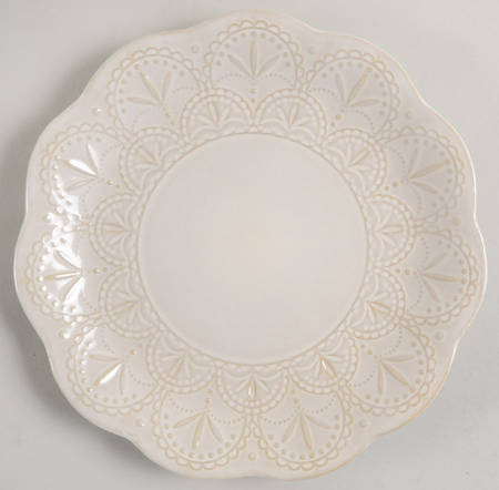 White Lace Salad Plate