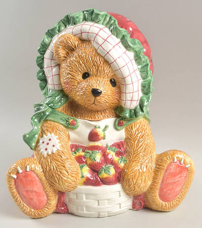 Girl with Watering Can Figural Cookie Jar & Lid