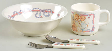 Cherished Teddies (4 Piece) Melamine Child's Set