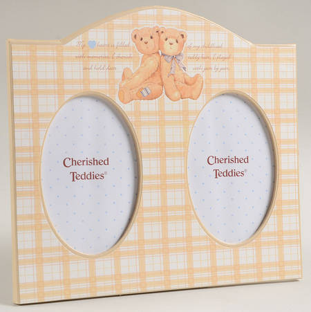Cherished Teddies Double Frame-Holds 3" X 4 1/2"