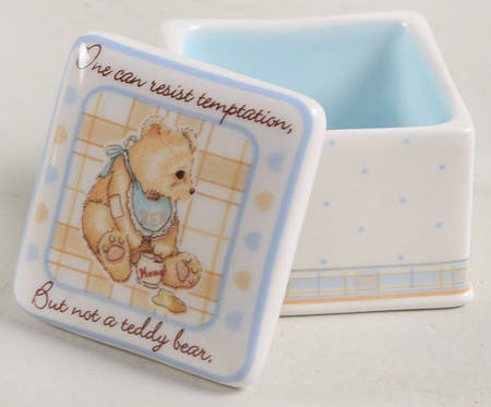 Cherished Teddies Square Miniature Box