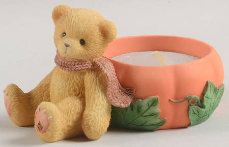 Cherished Teddies Mini Pumpkin Votive