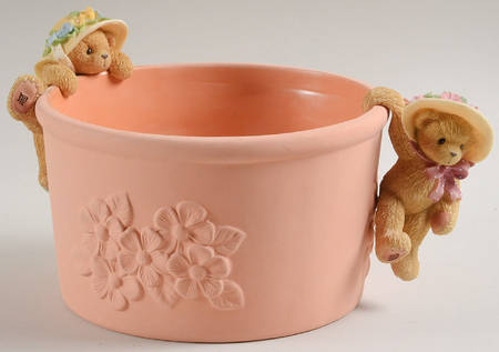 Cherished Teddies 3" Flower Pot