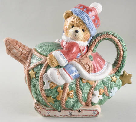 Cherished Teddies Figural Teapot & Lid