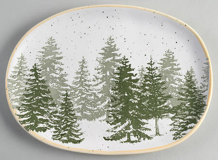 Forest Woods (Evergreen Forest) 12" Oval Serving Platter