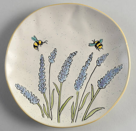 Lavender Garden Salad Plate