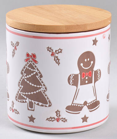 Gingerbread Man Small Canister & Lid