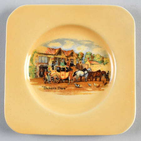 Dicken's Days Square Bread & Butter Plate by Empire Collection