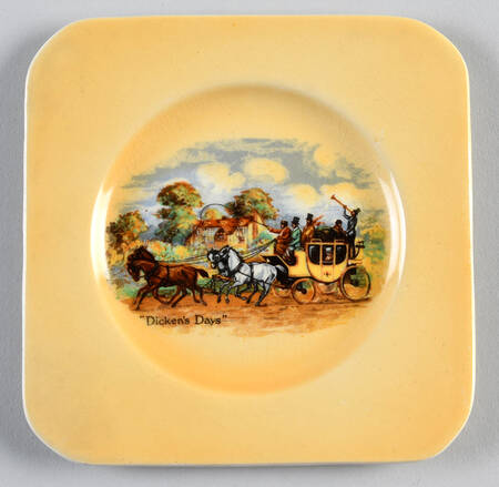 Dicken's Days Square Bread & Butter Plate by Empire Collection