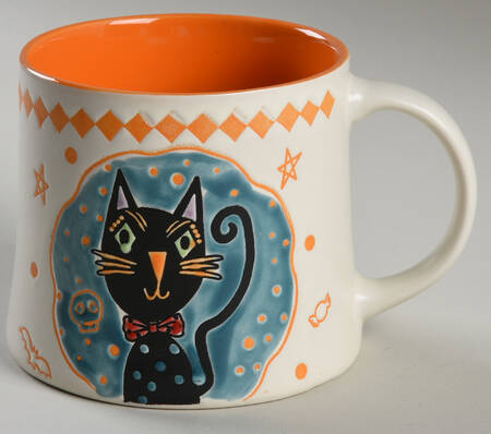 Crafty Cat Black Mug