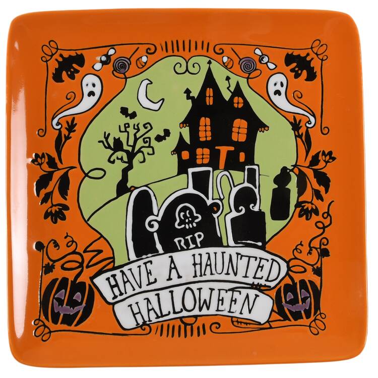 Spooks and Spells Square Salad Plate