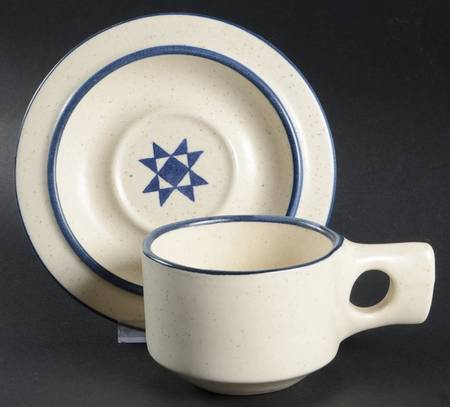 American Quilt Flat Cup & Saucer Set