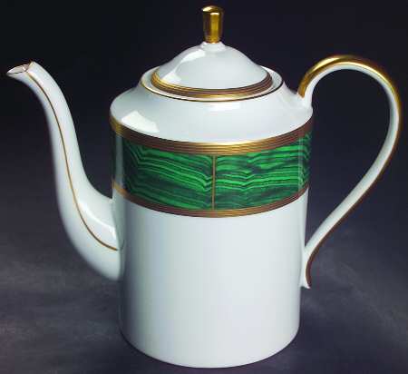 Imperial Court Malachite Coffee Pot & Lid