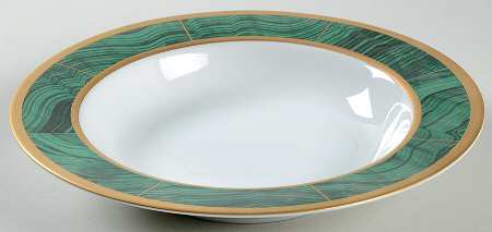 Imperial Court Malachite Large Rim Soup Bowl