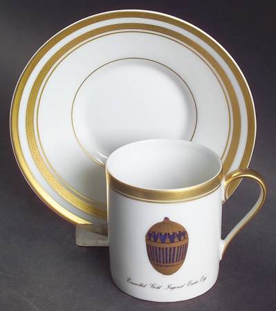 Imperial Egg Collection Flat Demitasse Cup & Saucer Set