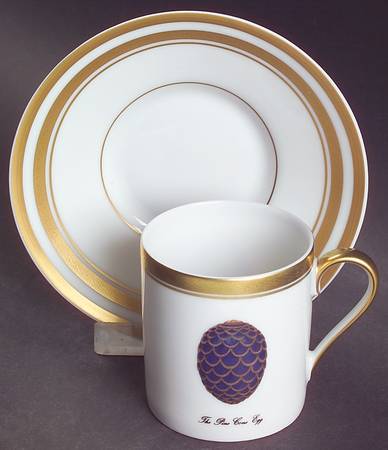 Imperial Egg Collection Flat Demitasse Cup & Saucer Set
