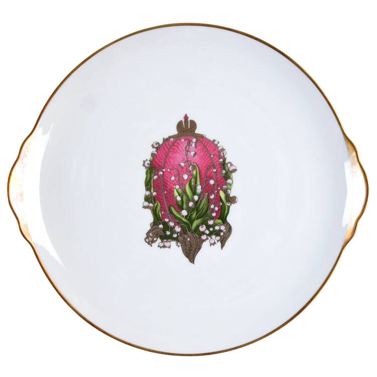 Imperial Egg Collection Handled Cake Plate