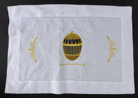 Imperial Egg Collection 20" Embroidered Linen Placemat