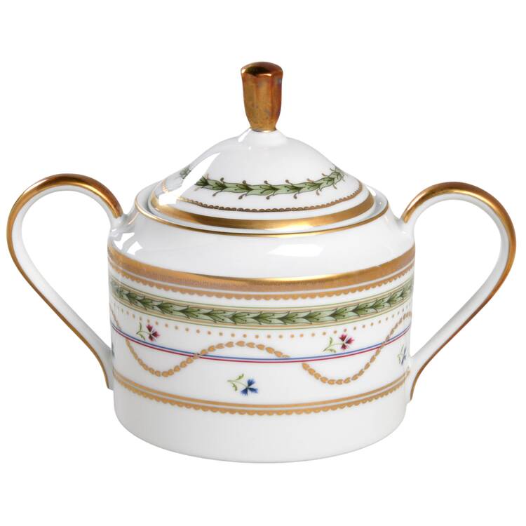 Luxembourg Green Sugar Bowl & Lid