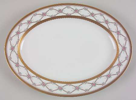 Rose Trellis 14" Oval Serving Platter