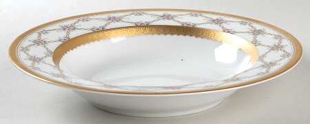 Rose Trellis Large Rim Soup Bowl