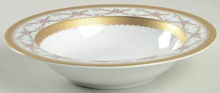 Rose Trellis Rim Fruit/Dessert (Sauce) Bowl